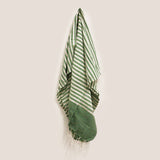 Cotton Pareo Throw - 100x180 cm - Picnic Green - SHAMTAM.COM