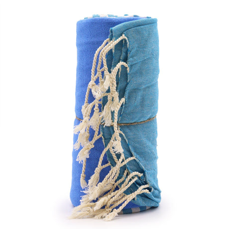 Cotton Pareo Towel - 100x180 cm - Sky Blue - SHAMTAM.COM