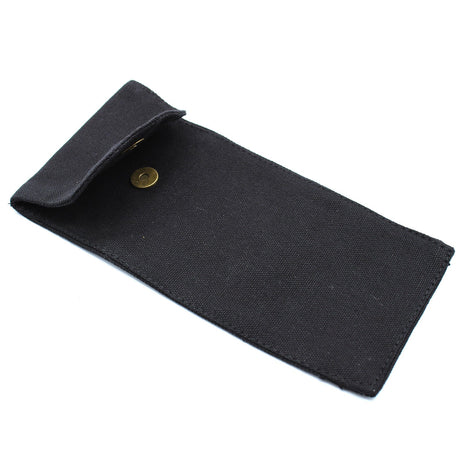 Cotton Pouch for Gemstone Face Rollers 10oz - Black 9x19xm - SHAMTAM.COM