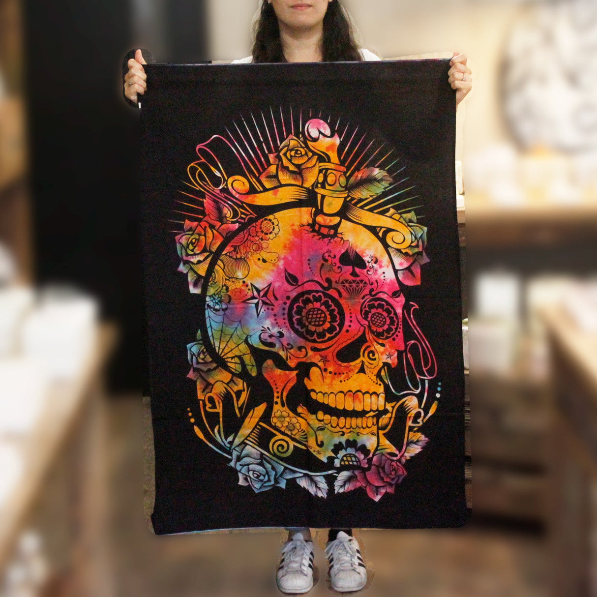 Cotton Wall Art - Day of the Dead Skull - SHAMTAM.COM