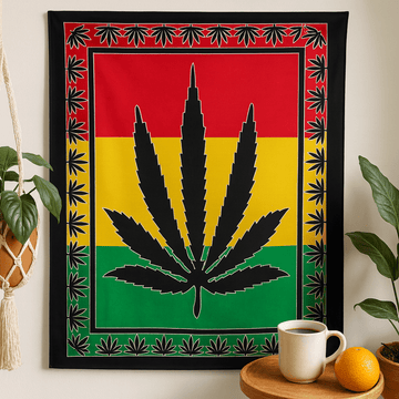 Cotton Wall Art Herbal Leaf
