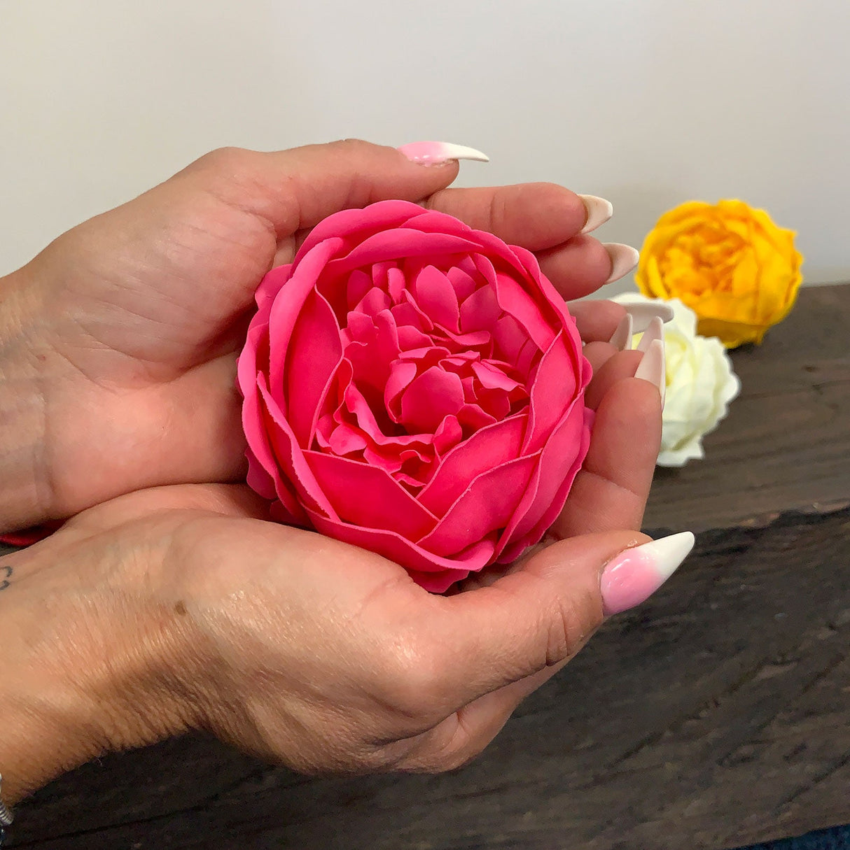 Craft Soap Flower - Ext Large Peony - Rose - SHAMTAM.COM