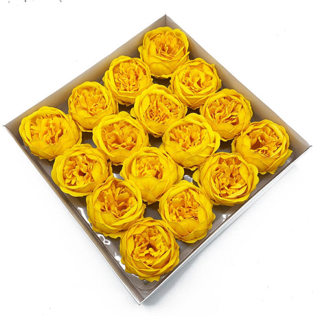 Craft Soap Flower - Ext Large Peony - Yellow - SHAMTAM.COM