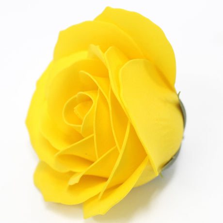 Craft Soap Flowers - Lrg Rose - Yellow - SHAMTAM.COM