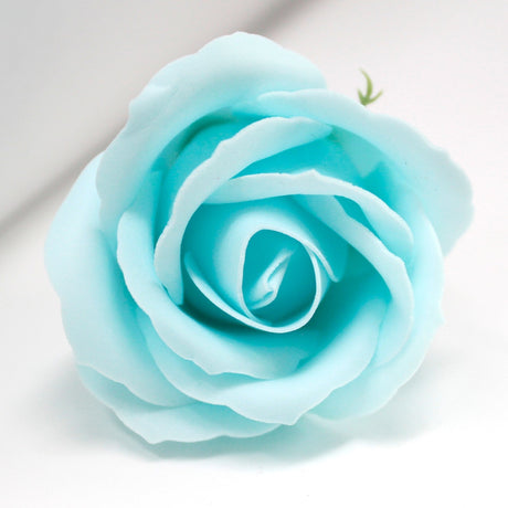 Craft Soap Flowers - Med Rose - Baby Blue - SHAMTAM.COM