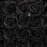 Craft Soap Flowers - Med Rose - Black With white Rim - SHAMTAM.COM