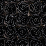 Craft Soap Flowers - Med Rose - Black With white Rim - SHAMTAM.COM