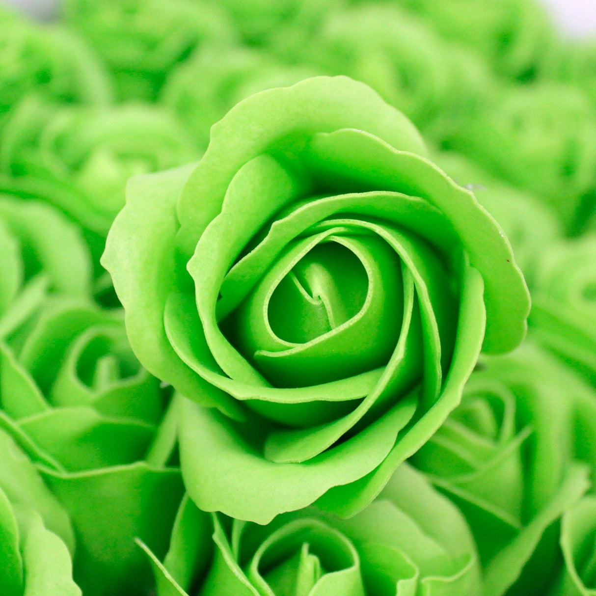 Craft Soap Flowers - Med Rose - Green - SHAMTAM.COM