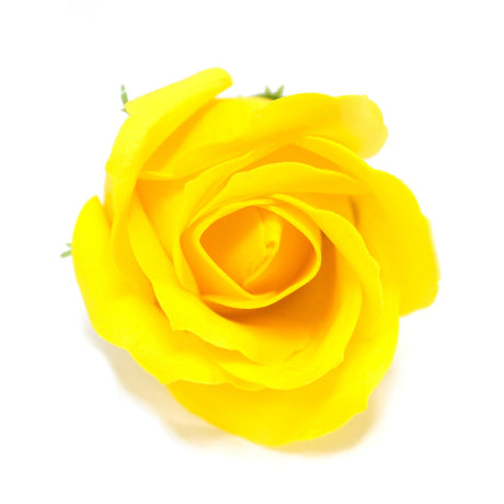 Craft Soap Flowers - Med Rose - Yellow - SHAMTAM.COM