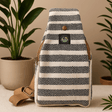 Crossbody Bag Natural Cotton Black And White - SHAMTAM.COM