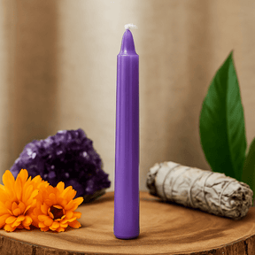 Crown Chakra Candles Violet Sahasrara Pack of 12 - SHAMTAM.COM