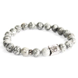 Crystal Bracelet Crown Ingot / Grey Agate - Gemstone - SHAMTAM.COM