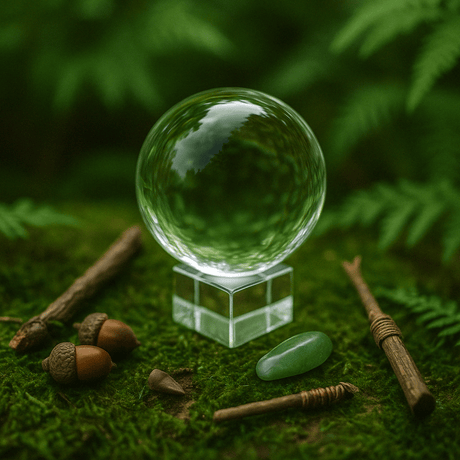 Crystal Ball on Stand 50mm - SHAMTAM.COM