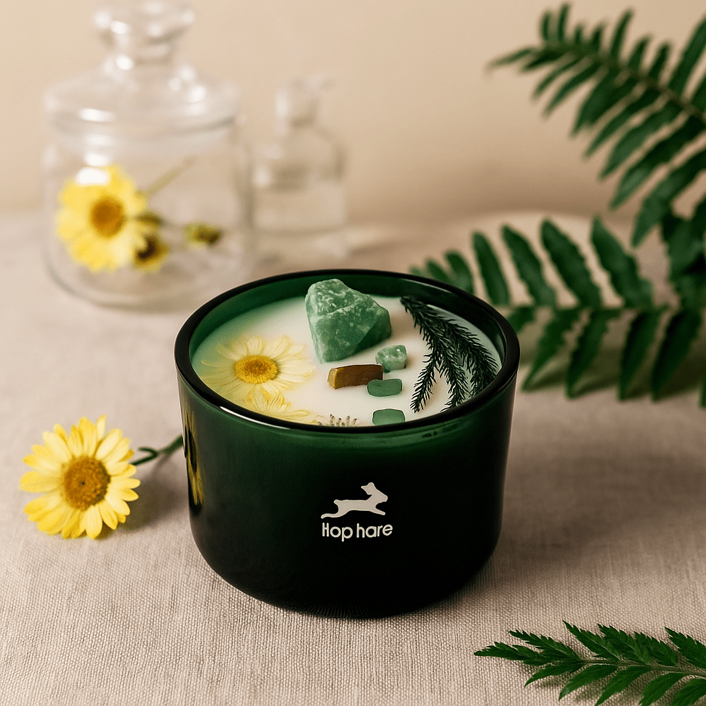 Crystal Candle Jade The Magician Tarot Mint Scent - SHAMTAM.COM