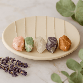 Crystal Dowsing Pendulum, Assorted Gemstones - SHAMTAM.COM