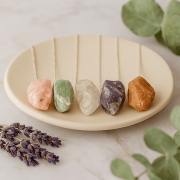 Péndulo de radiestesia de cristal, piedras preciosas surtidas