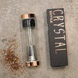 Tea Infuser Bottle - Onyx Crystal Glass Rose Gold - SHAMTAM.COM