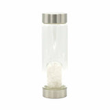 Crystal Water Bottle - Clear Quartz - Chips Cleansing Infuser - SHAMTAM.COM