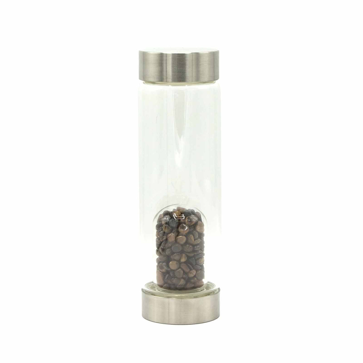 Crystal Water Bottle - Determined Tiger's Eye - Chips Cleansing Infuser - SHAMTAM.COM