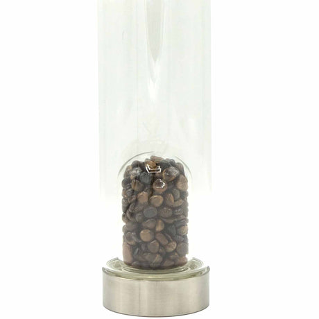 Crystal Water Bottle - Determined Tiger's Eye - Chips Cleansing Infuser - SHAMTAM.COM