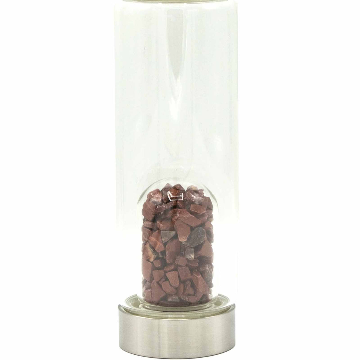 Crystal Water Bottle - Invigorating Red Jasper - Chips Cleansing Infuser - SHAMTAM.COM