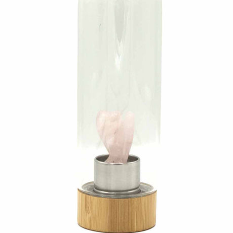 Crystal Water Bottle - Rejuvenating Rose Quartz - Angel - SHAMTAM.COM