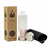 Crystal Water Bottle - Rejuvenating Rose Quartz - Chips - SHAMTAM.COM