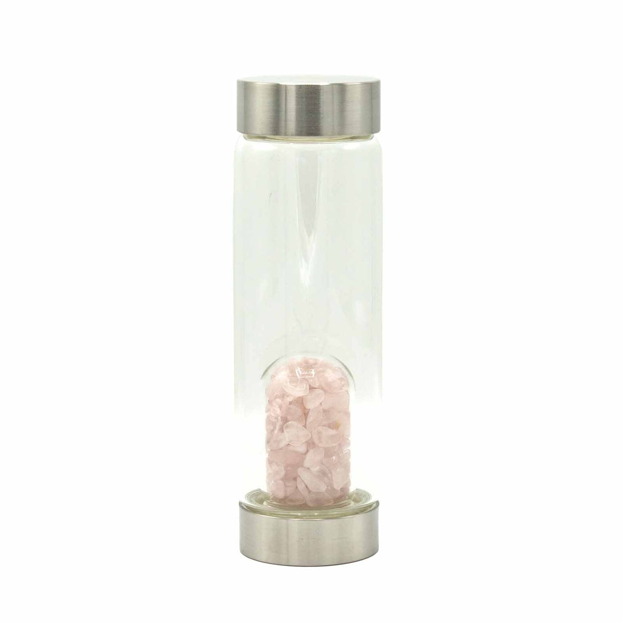 Crystal Water Bottle - Rejuvenating Rose Quartz - Chips - SHAMTAM.COM