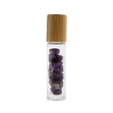 Crystal Oil Roller - Amethyst - Wooden Cap - SHAMTAM.COM
