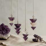 Crystal Pendulum Pyramid, Assorted Gemstones - SHAMTAM.COM