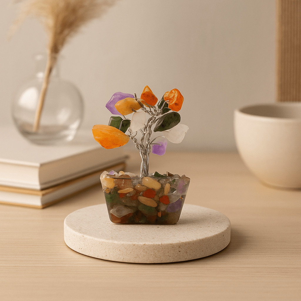 Crystal Tree on Orgonite Base - 15 Gemstones - SHAMTAM.COM