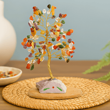 Árbol de cristal con 160 gemas