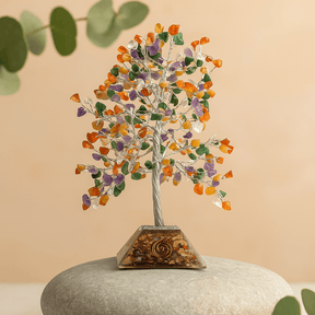 Crystal Tree with Orgonite Base - 320 Gemstones - SHAMTAM.COM
