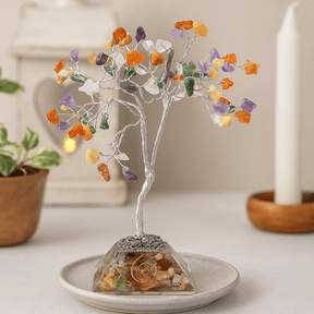 Crystal Tree With Orgonite Base 80 Gemstones - SHAMTAM.COM