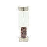 Crystal Water Bottle - Invigorating Red Jasper - Chips Cleansing Infuser - SHAMTAM.COM