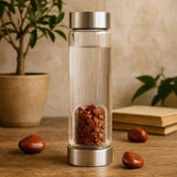 Crystal Water Bottle Red Jasper Chips Infuser - SHAMTAM.COM
