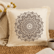 Cushion Cover 60x60cm Bronze Lotus Mandala - SHAMTAM.COM