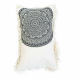 Cushion Cover Cotton Mandala 30x50cm Black - SHAMTAM.COM