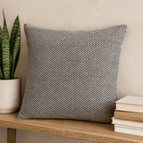 Cushion Cover Grey Herringbone Cotton 40x40 cm - SHAMTAM.COM