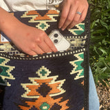 Boho Bag Messenger Dark Navy Kilim - SHAMTAM.COM