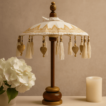 Ombrello Decorativo in Tela Naturale 40cm