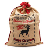 Jute Sack Delivered By Reindeer - SHAMTAM.COM