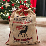 Jute Sack Delivered By Reindeer - SHAMTAM.COM