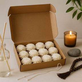 Diffuser Flowers Sola Wood Carnation On String 12 - Pack - SHAMTAM.COM