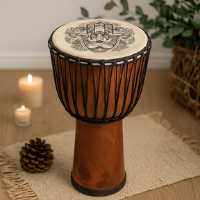 Djembe Drum Hamsa Wide Top 50cm - SHAMTAM.COM