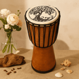 Djembe Drum Wide Top Tree of Life 18cm - SHAMTAM.COM