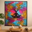 Double Cotton Bedspread and Wall Hanging Yoga Tree - SHAMTAM.COM