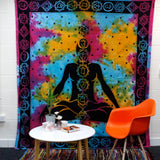 Double Cotton Bedspread + Wall Hanging - Chakra Buddha - SHAMTAM.COM