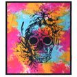 Double Cotton Bedspread + Wall Hanging - Day of the Dead Skull - SHAMTAM.COM