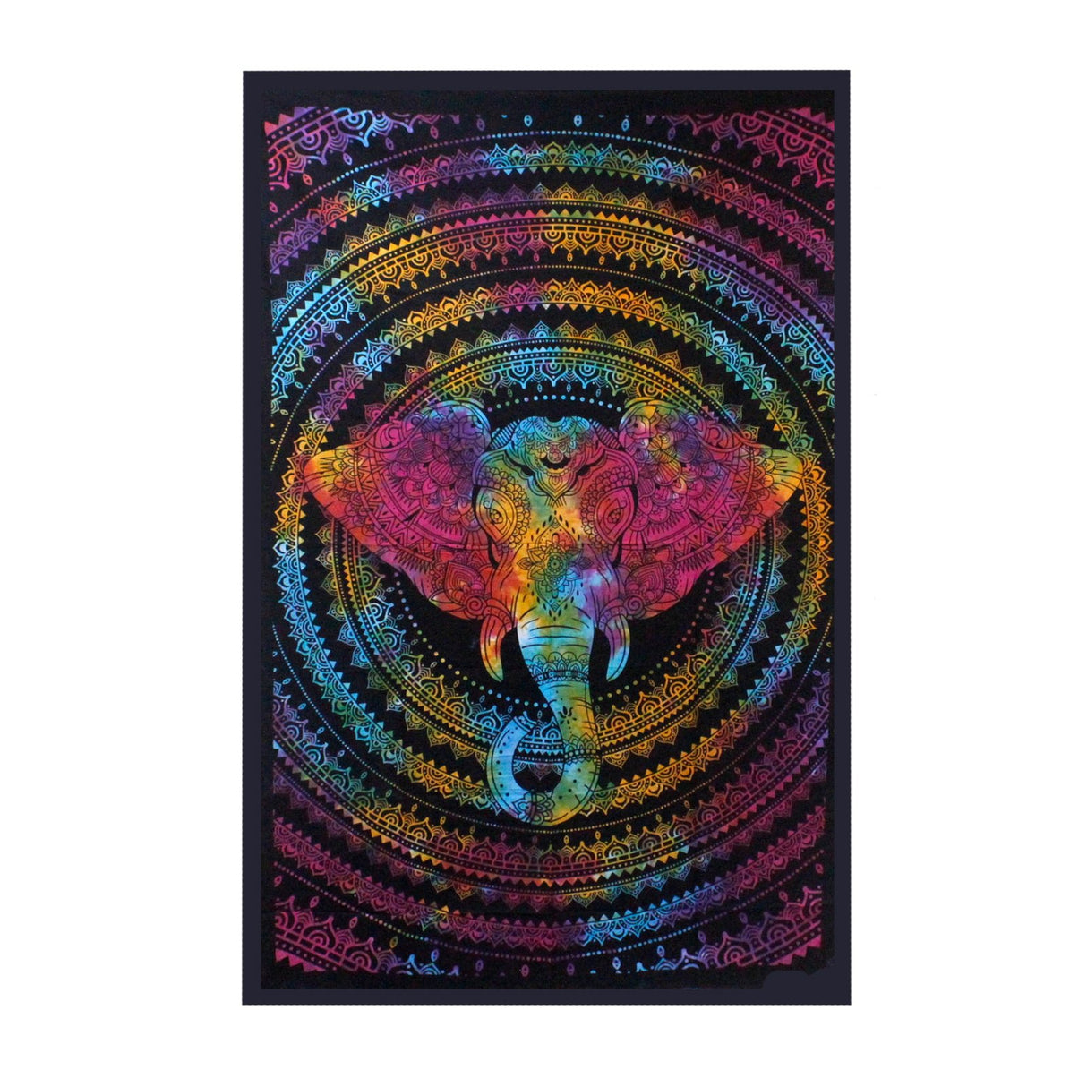 Double Cotton Bedspread + Wall Hanging - Elephant Head - SHAMTAM.COM